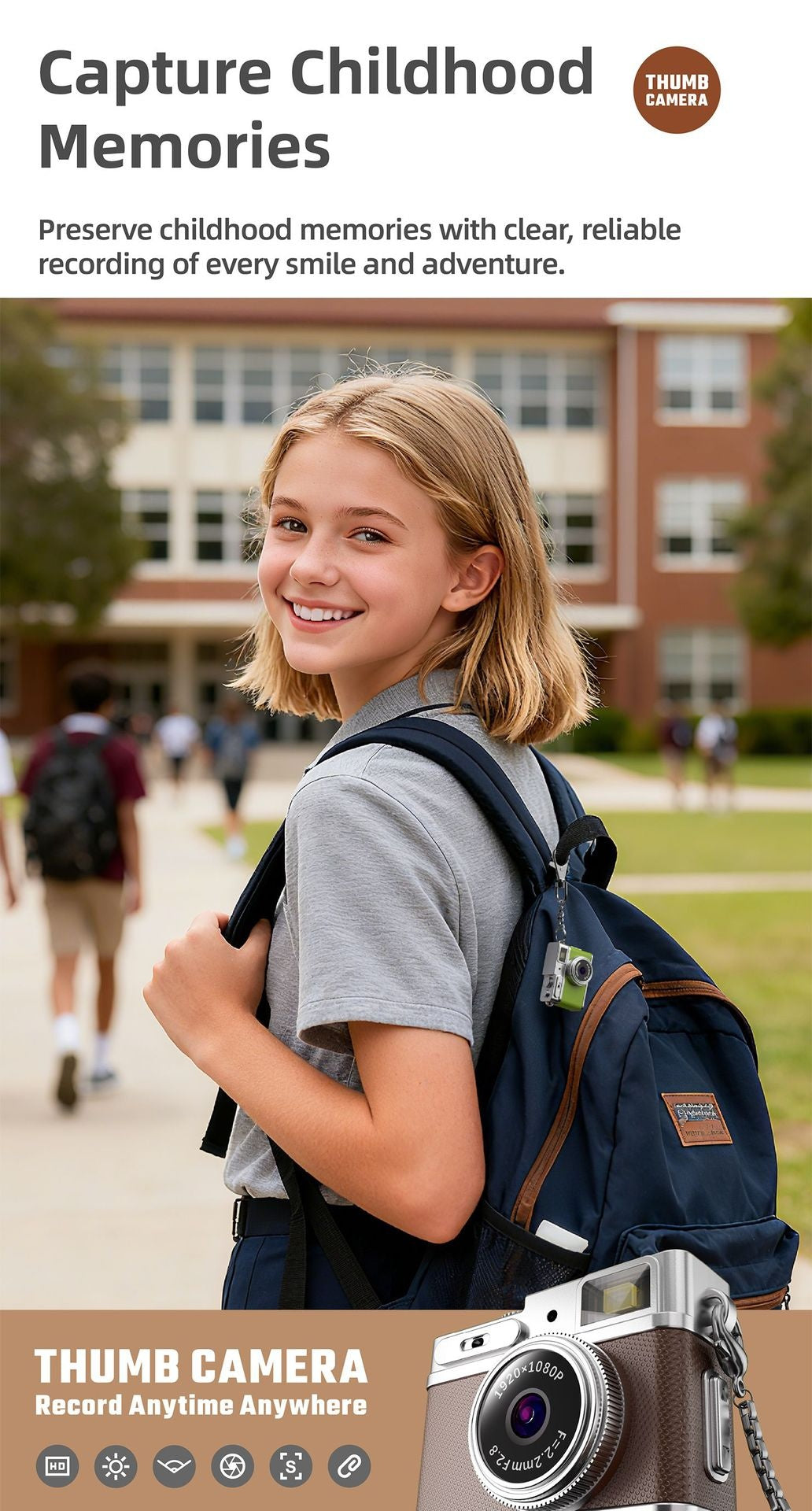 Retro Mini-Kamera – Kompakte Vintage Digitalkamera für Reise & Lifestyle